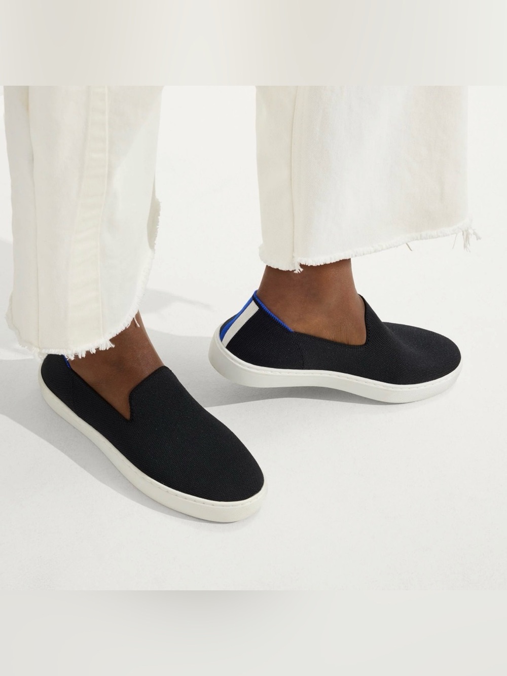 Rothy's The Original Slip On Sneaker - Black Solid
